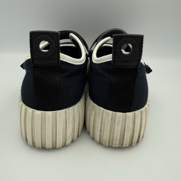 Diesel H Merley B Navy Canvas Sneakers Strap Platform Casual Women's Sz 7 - Picture 2 of 9